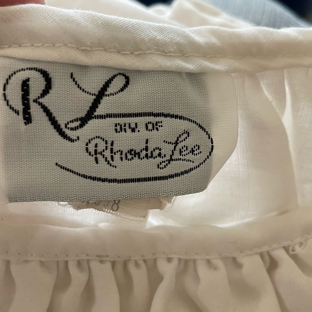 White Eyelet Ruffle Blouse - Picture 3 of 4